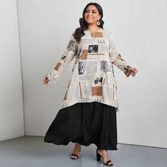 Пуговица буква Повседневный Платья размер плюс Shein