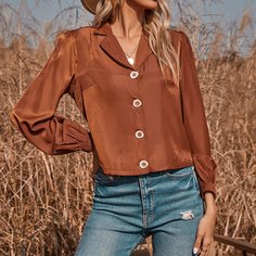 Блузка с лацканами Shein