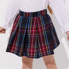 Юбка в клетку для девочек Shein