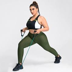 Однотонные спортивные леггинсы размера плюс Shein