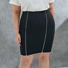 Юбка размера плюс с двойной молнией Shein