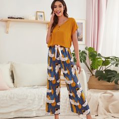 с бантом Животный Повседневный Пижама Shein
