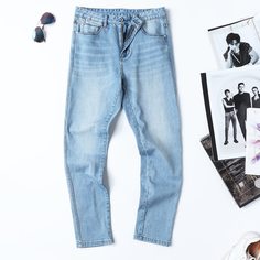 Мужские однотонные джинсы Shein