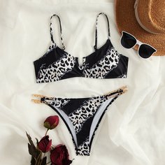 Цепочка Леопардовый Сексуальный Бикини Shein