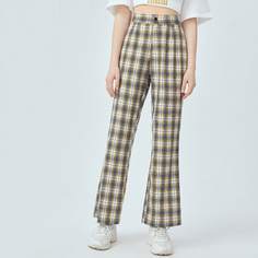 Расклешенные брюки в клетку Shein