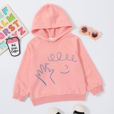 Мультяшный принт Повседневный Свитшоты для девочек Shein