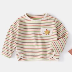 Вышивка С карикатурой Повседневный Футболки для маленьких девочек Shein