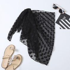 Юбка-накидка с сетчатой отделкой Shein