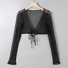 Сетчатый короткий топ с узлом Shein