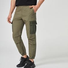 Мужские брюки с вышивкой и карманом Shein