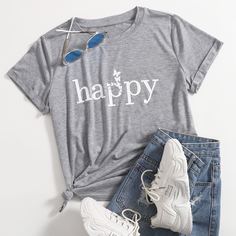 Животный Повседневный Футболки Shein