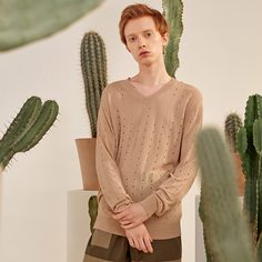 Мужской трикотажный свитер Shein