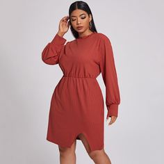 Асимметричное платье размера плюс Shein