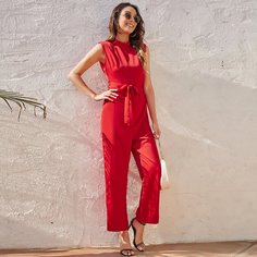 с поясом Одноцветный Элегантный Комбинезоны Shein