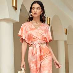 с поясом тай дай Бохо Женские топы Shein