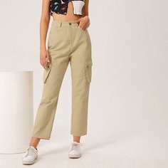 Однотонные брюки с карманом Shein