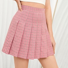 Плиссированная юбка в клетку Shein