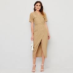 Двубортное платье Shein