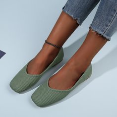 Вязаные балетки в рубчик Shein