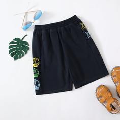 Карман графический принт Повседневный Шорты для мальчиков Shein