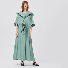 Арабское платье с матросским воротником и полосками Shein