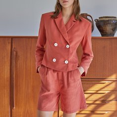 Двубортный пиджак Shein