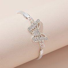 Браслет с бабочкой и стразами Shein