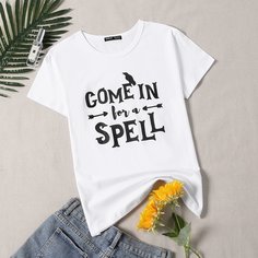 Животный Повседневный Футболки Shein