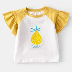 с оборками буква Топы для малышей Shein