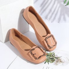 Одноцветный Модный Балетки Shein