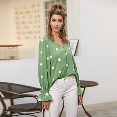 Блузка в горошек Shein