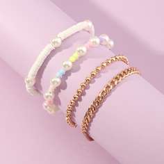 с жемчугом Детские браслеты Shein