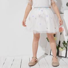 Сетчатая юбка с блестками для девочек Shein