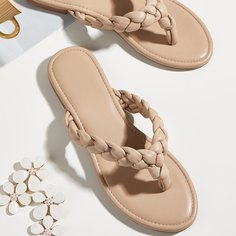 Плетеные сандалии на плоской подошве Shein