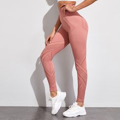 Однотонные спортивные леггинсы Shein