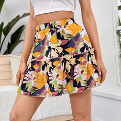 Юбка с цветочным принтом Shein