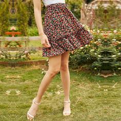 С оборками цветочный Бохо Юбки Shein