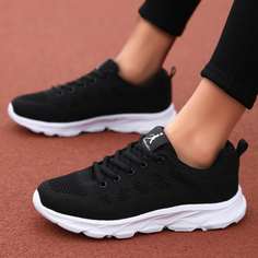 Трикотажные кроссовки на шнурках Shein