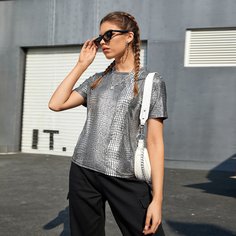 Крокодил Повседневный Футболки Shein