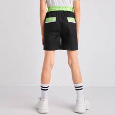 Карман Контрастный Спортивный Шорты для мальчиков Shein