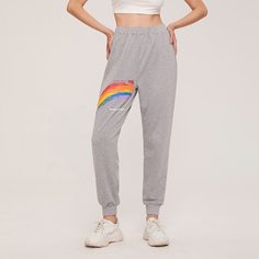 Спортивные брюки с принтом Shein