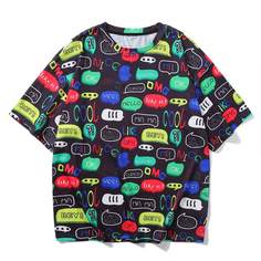 Мужская футболка с текстовым принтом Shein