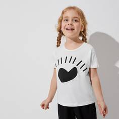 Топ с графическим принтом для девочек Shein