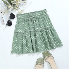 узел В горошек Бохо Юбки Shein