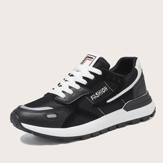 Мужские сетчатые кроссовки с текстовой вышивкой Shein