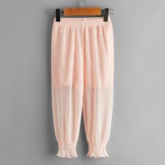 Брюки с эластичной талией для девочек Shein