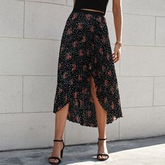 Асимметричный Цветочный Бохо Юбки Shein