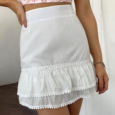 Юбка с кружевной отделкой Shein