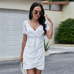 на молнии Одноцветный Очаровательный Платье Shein