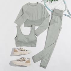 Полосатый Спортивный комплектный костюм Shein